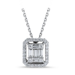 0.25 ct.Baguette Diamond Pendant - 2