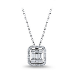 0.25 ct.Baguette Diamond Pendant - 2