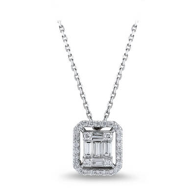 0.25 ct.Baguette Diamond Pendant - 2