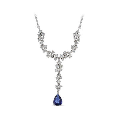 2.23 ct.Sapphire Diamond Necklace - 2