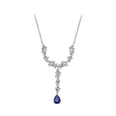 2.23 ct.Sapphire Diamond Necklace - 1