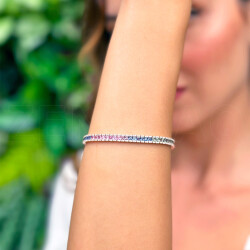 8.83 Carat Diamond Multicolor Gemstone Bracelet - 2