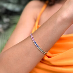 8.83 Carat Diamond Multicolor Gemstone Bracelet - 3