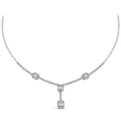 1.75 ct.Baguette Diamond Necklace - 1