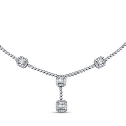 1.75 ct.Baguette Diamond Necklace - 2