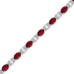 9.62 ct.Ruby Diamond Bracelet - 2