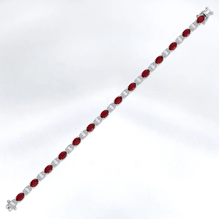 9.62 ct.Ruby Diamond Bracelet - 1