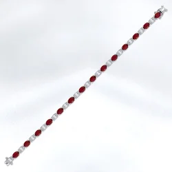 9.62 ct.Ruby Diamond Bracelet - 1