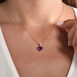 1.59 ct.Amethyst Diamond Pendant - 3