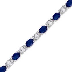 9.86 ct.Sapphire Diamond Bracelet - 5
