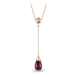 1.62 ct.Garnet Diamond Pendant - 1