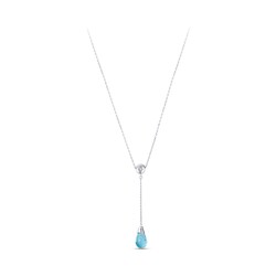 1.67 ct.Blue Topaz Diamond Pendant - 1