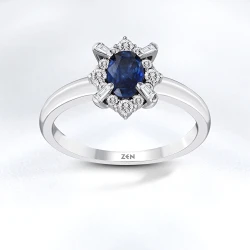 Sapphire Diamond Half Set - 2