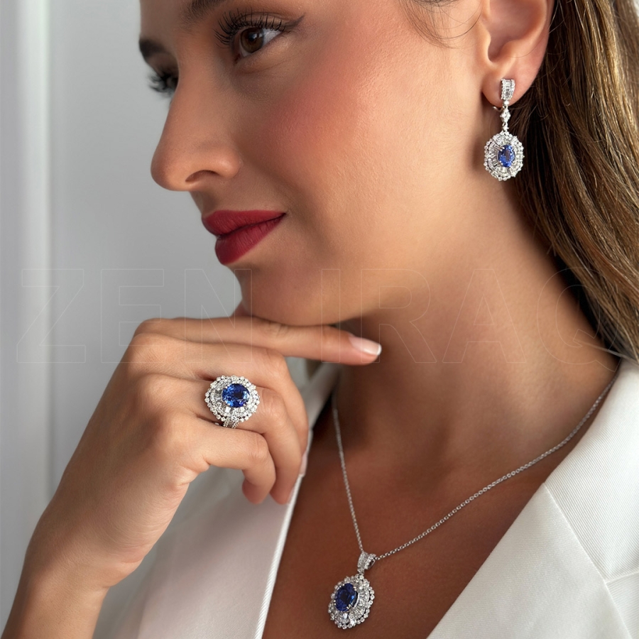 Tanzanite Diamond Half Set - 1