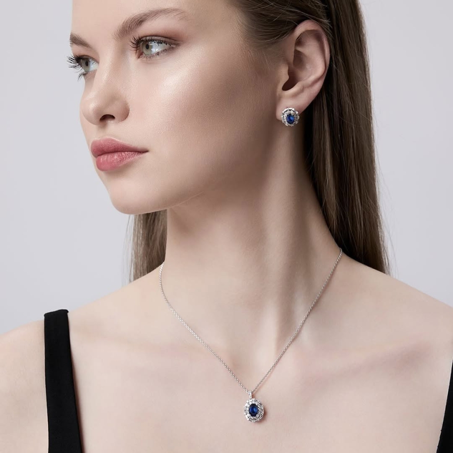 Sapphire Diamond Half Set - 1