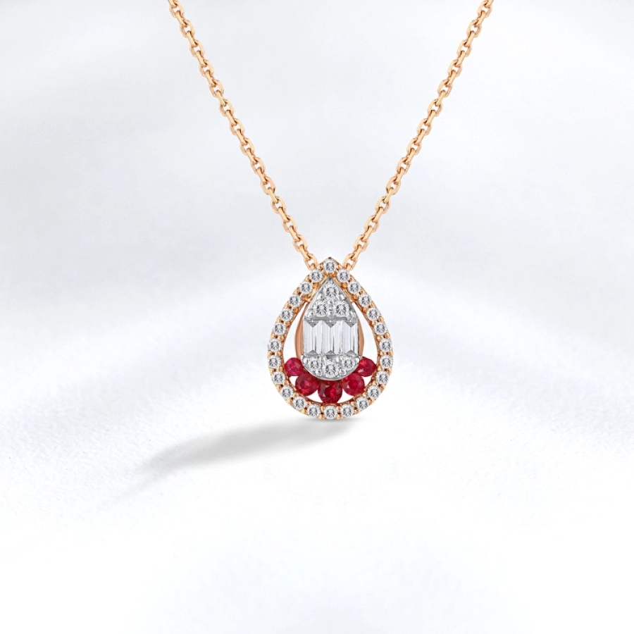 Ruby Diamond Half Set - 1