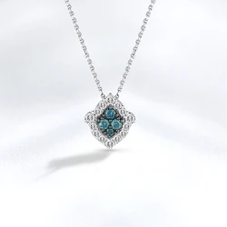 Blue Topaz Diamond Half Set - 2