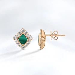Malachite Diamond Half Set - 3