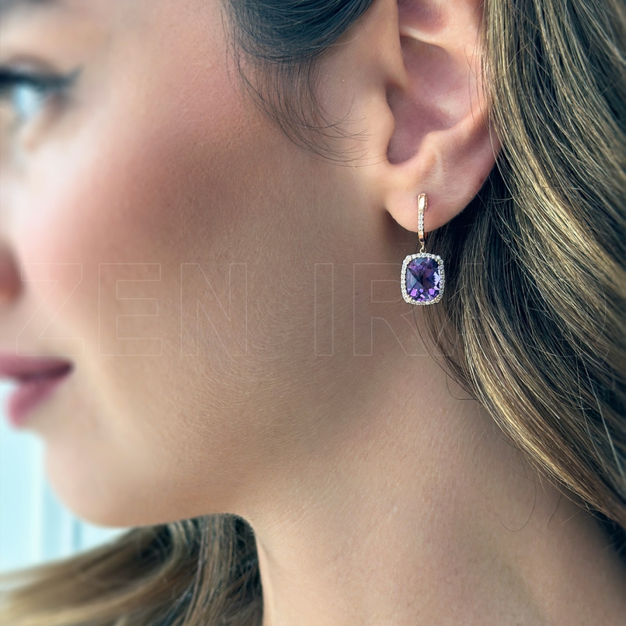 Amethyst Diamond Half Set - 3