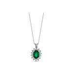 Emerald Diamond Pendants
