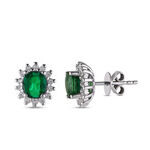 Emerald Diamond Earrings