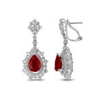 Ruby Diamond Earrings