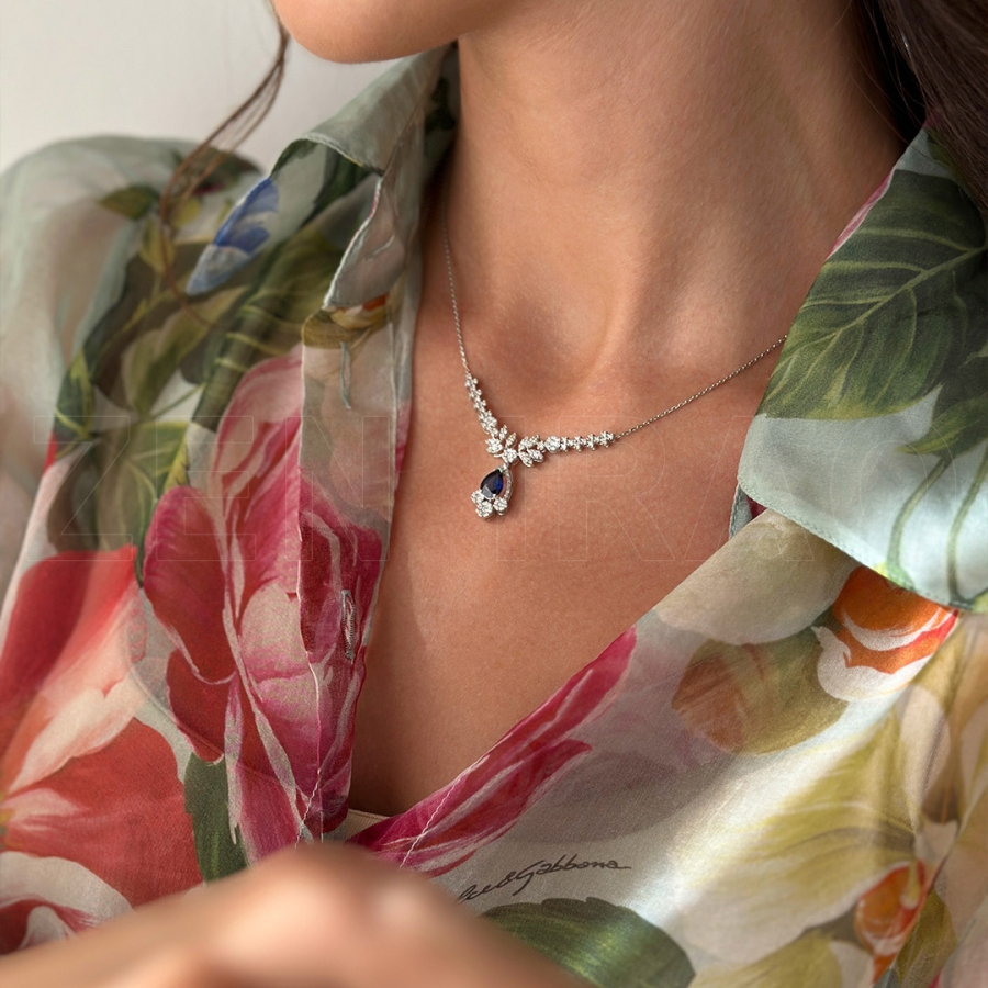 هاف سيت ألماس مع حجر الزفير