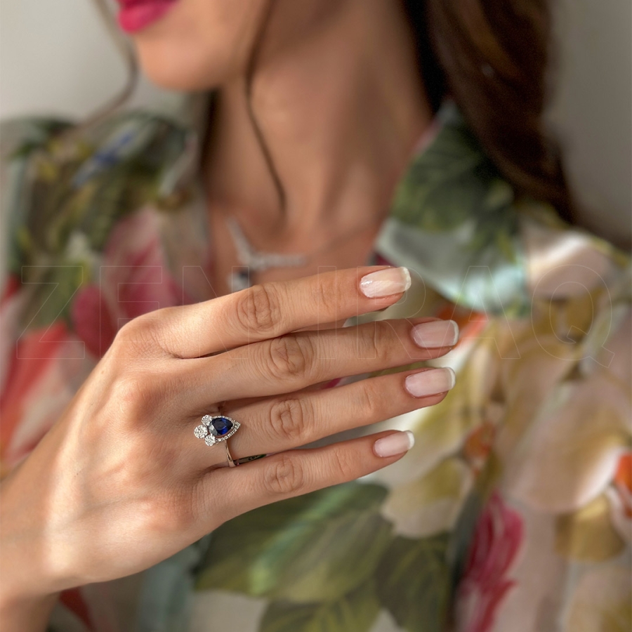 Sapphire Diamond Half Set - 4