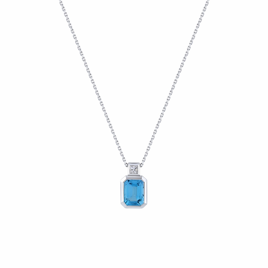 هاف سيت ألماس مع حجر البلوتوباز