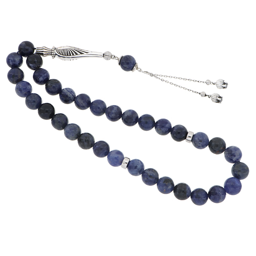 Blue Sodalite Rosary & 0.20 Black Diamond - 1