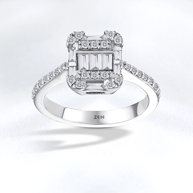 خاتم مرصع بالألماس - Zen Diamond