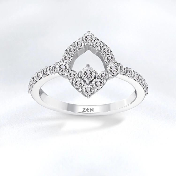 خاتم مرصع بالألماس - Zen Diamond