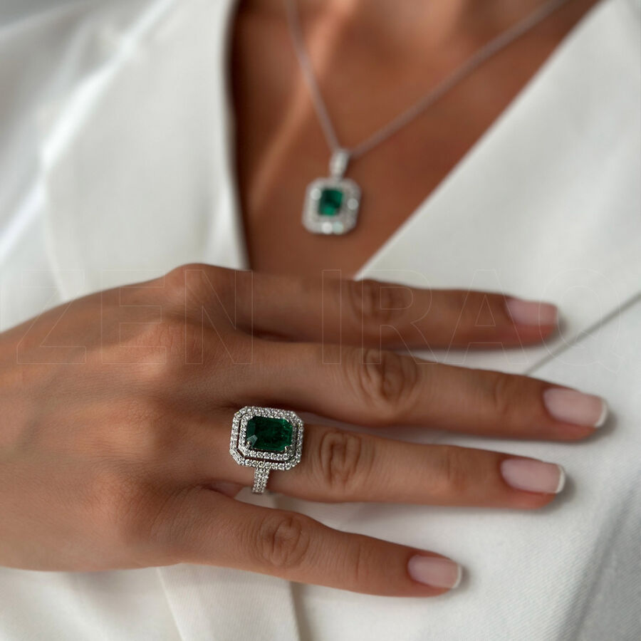 Emerald Diamond Ring - 1