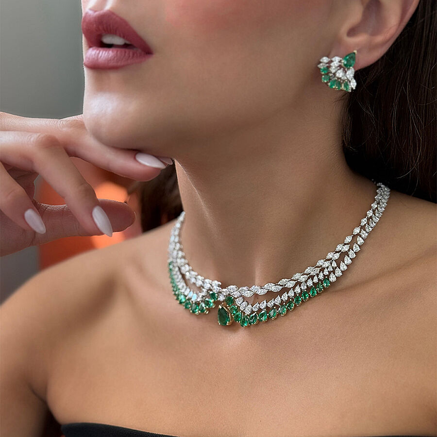Emerald Diamond Set - 4
