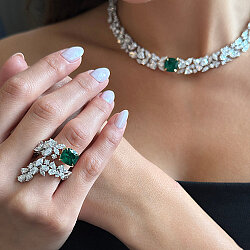 Emerald Diamond Set - 4