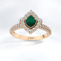 Malachite Diamond Ring - Zen Diamond