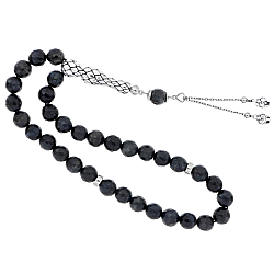Onyx Rosary & 0.20 Black Diamond - Zen Diamond