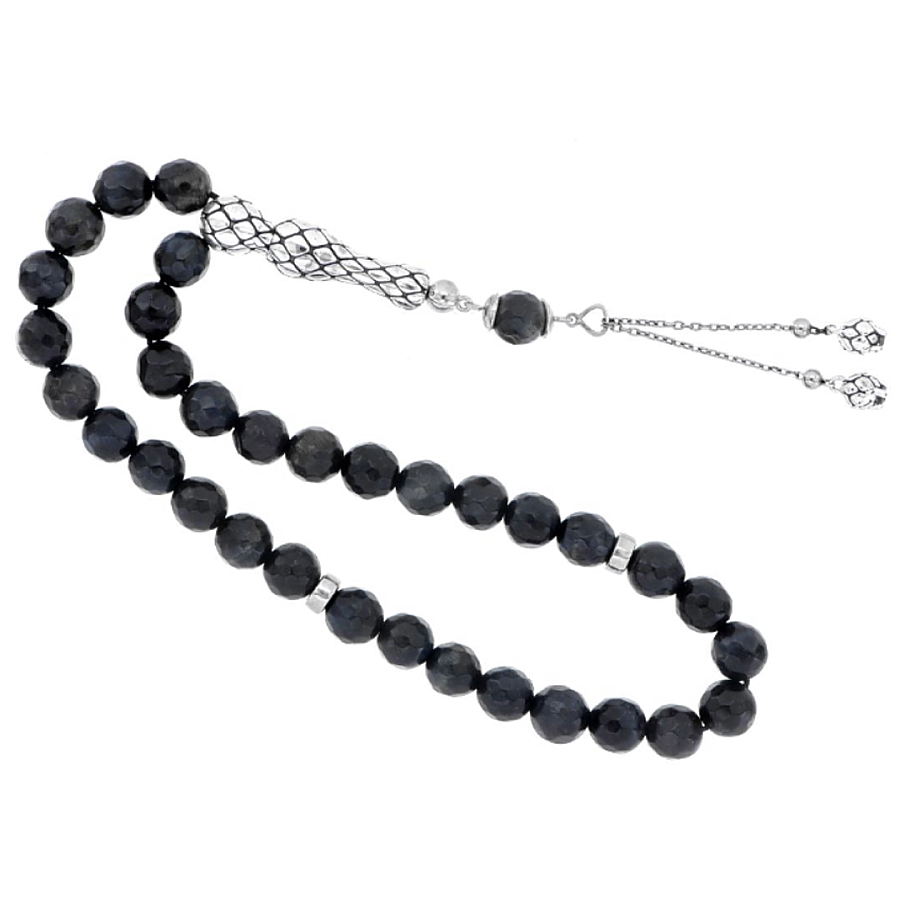 Onyx Rosary & 0.20 Black Diamond - 1