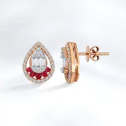 Ruby Diamond Earrings - Zen Diamond