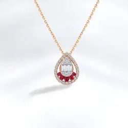 Ruby Diamond Pendant - Zen Diamond