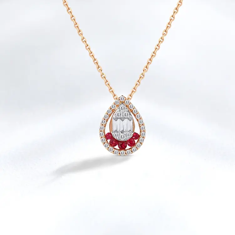 Ruby Diamond Pendant - 1