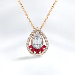 Ruby Diamond Pendant - 2