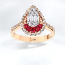 Ruby Diamond Ring - Zen Diamond