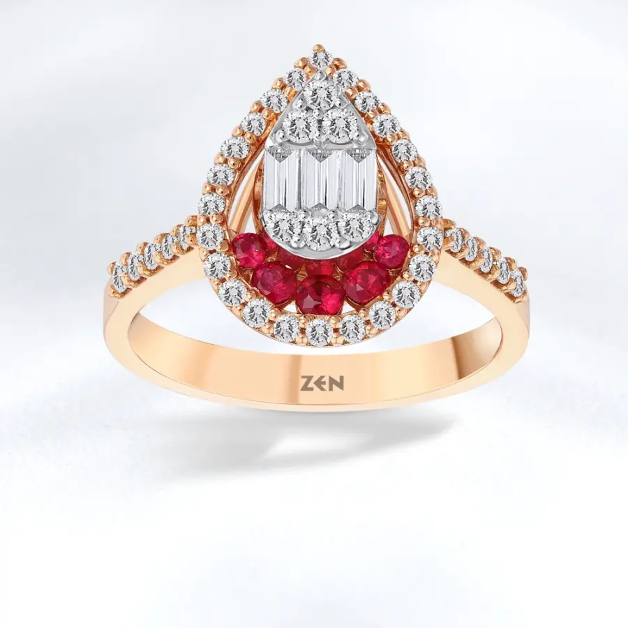 Ruby Diamond Ring - 1