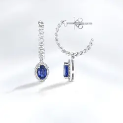 Sapphire Diamond Earrings - Zen Diamond