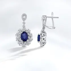 Sapphire Diamond Earrings - Zen Diamond