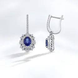 Sapphire Diamond Earrings - Zen Diamond