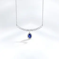 Sapphire Diamond Pendant - Zen Diamond