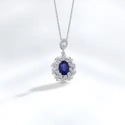 Sapphire Diamond Pendant - Zen Diamond