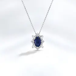 Sapphire Diamond Pendant - Zen Diamond